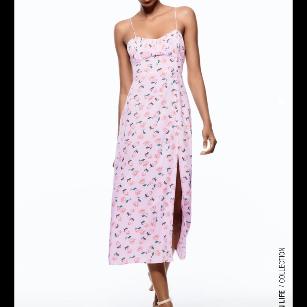 Zara floral print corset dress
